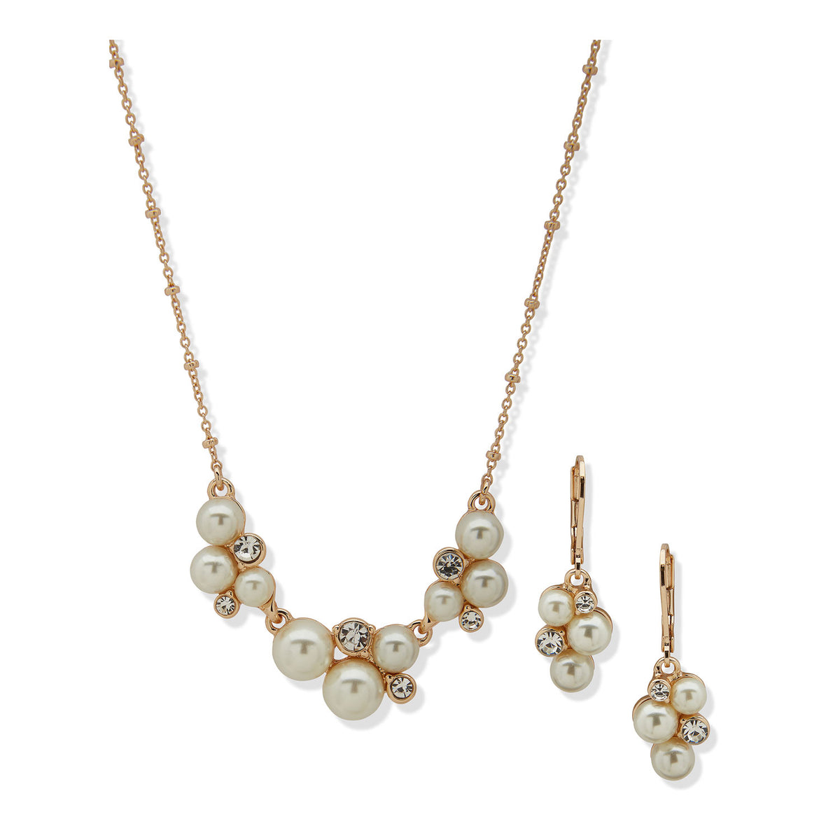 Set Collar + Aros Colgantes Anne Klein Dorado 01S00231