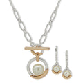 Set Collar + Aros Colgantes Anne Klein Dorado 01S00236