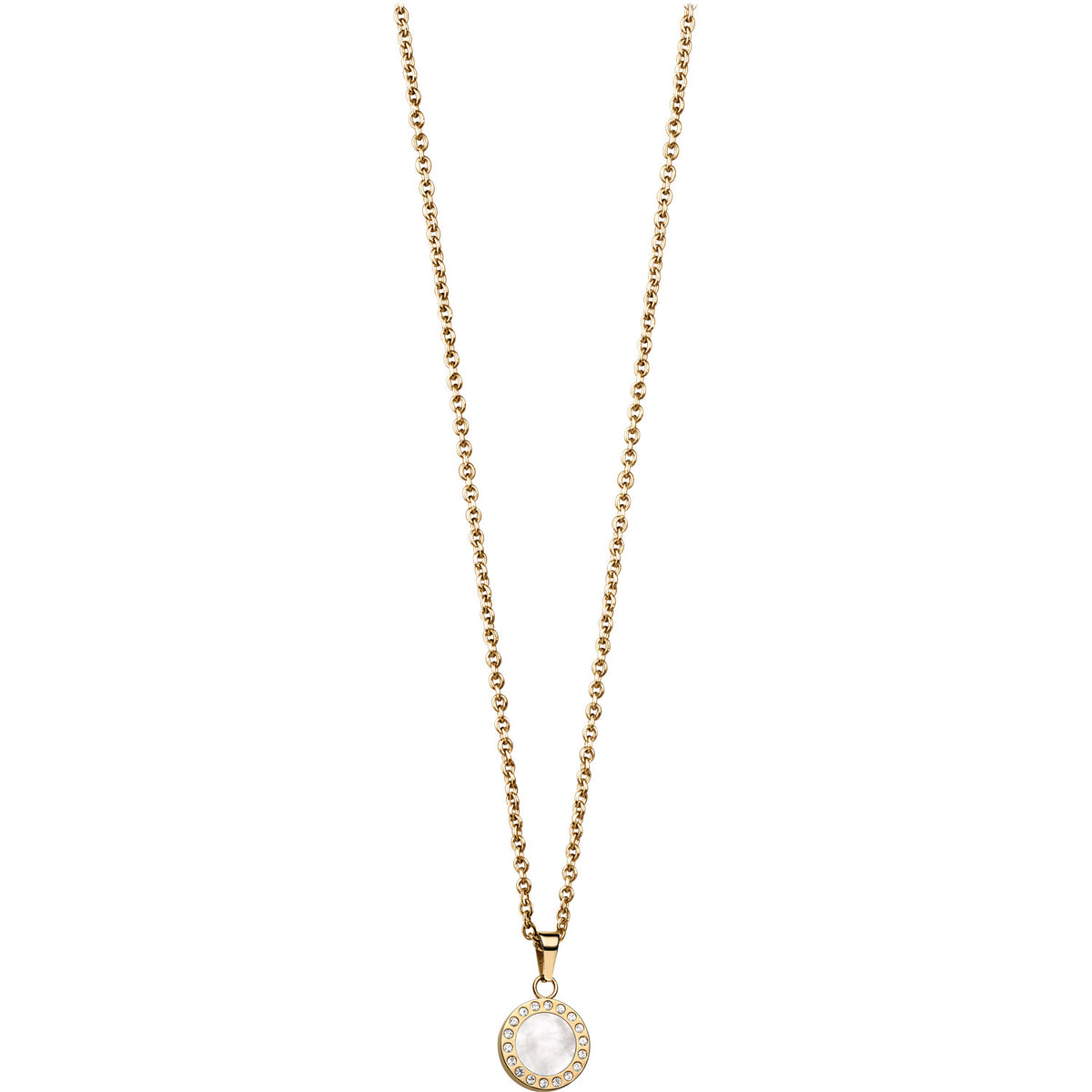 Set Collar + Aros Bering Blanco 427-707-GOLD