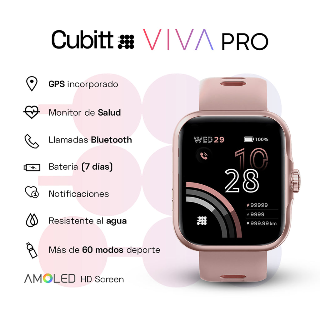 Reloj Smart Watch Cubitt CT-VIVAP5 Unisex Oro Rosa