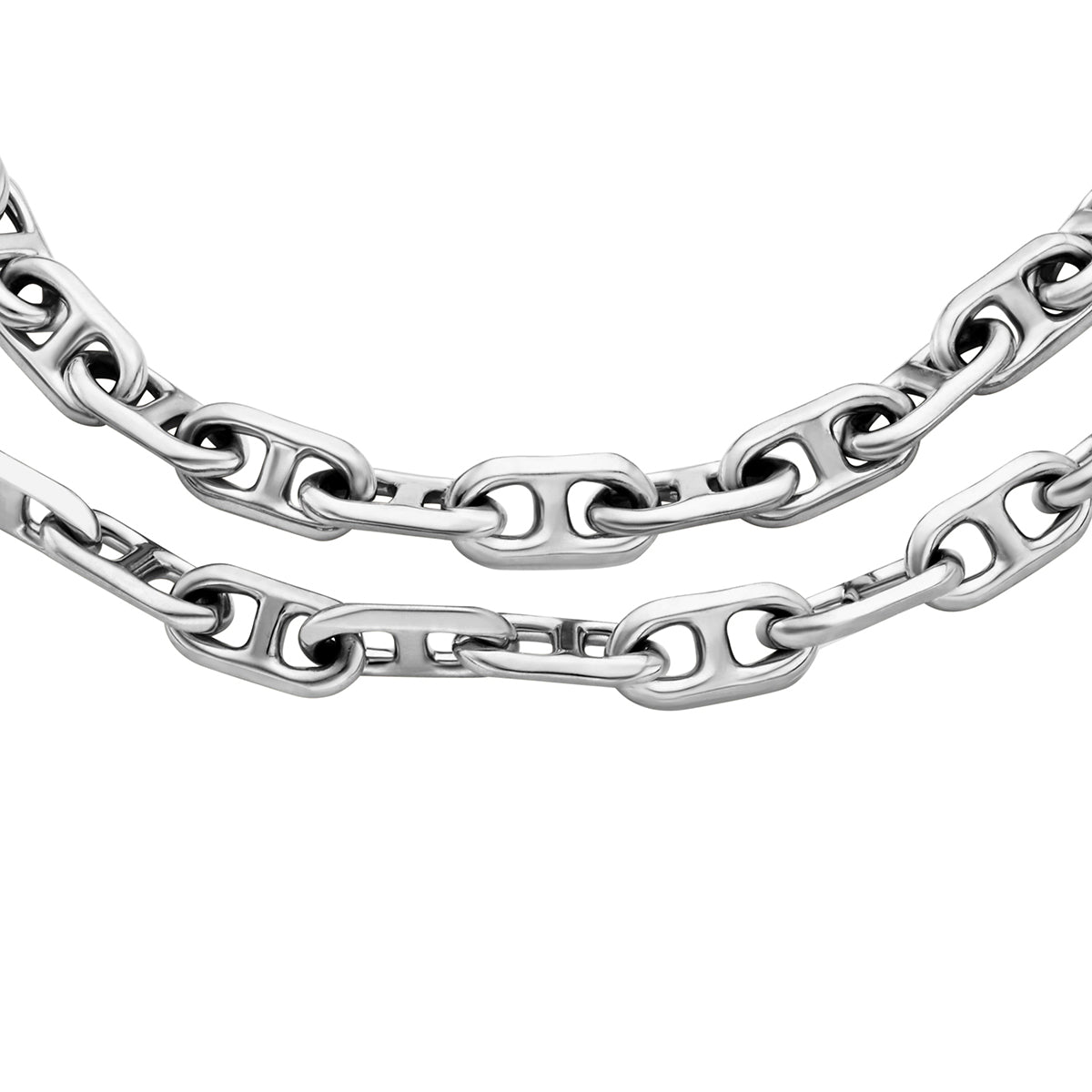 Pulsera Doble Fossil  JA7245040 Plateado Mujer