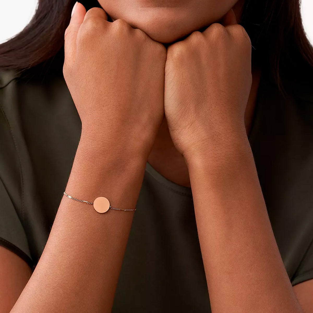 Pulsera Fossil Oro Rosado JF02898791