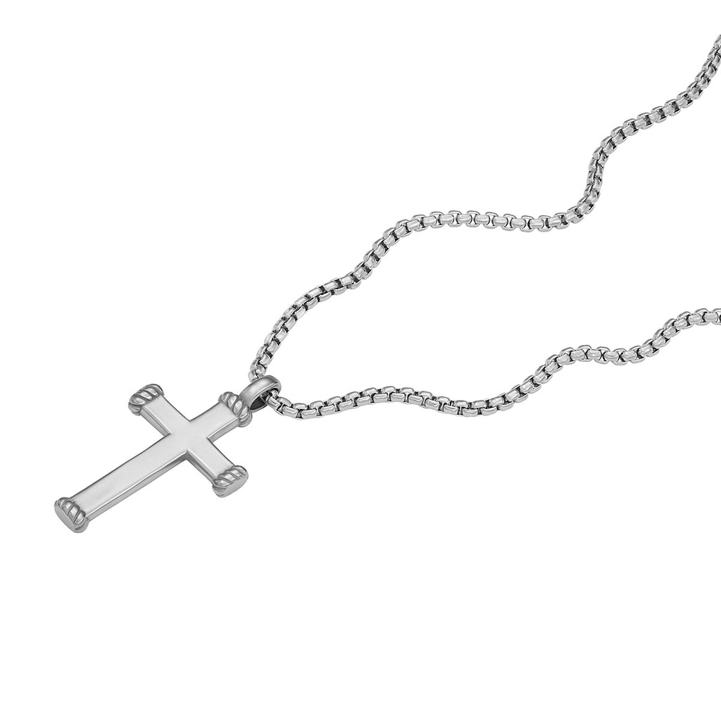 Collar Fossil  JF04401040 Plateado Hombre