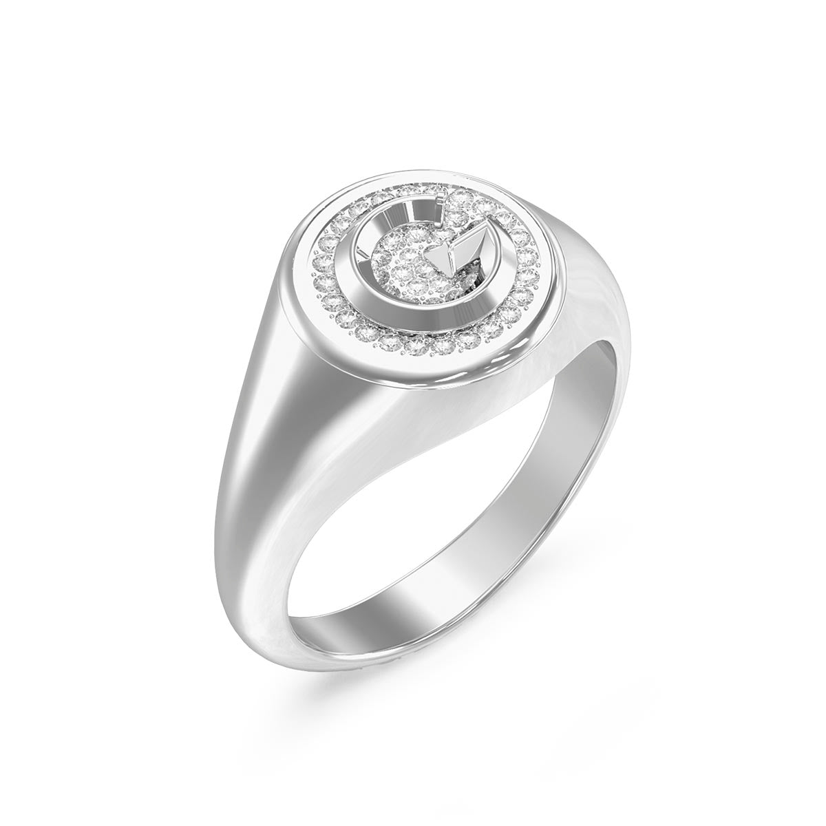 Anillo Guess Plateado JUBR05449JWRH52