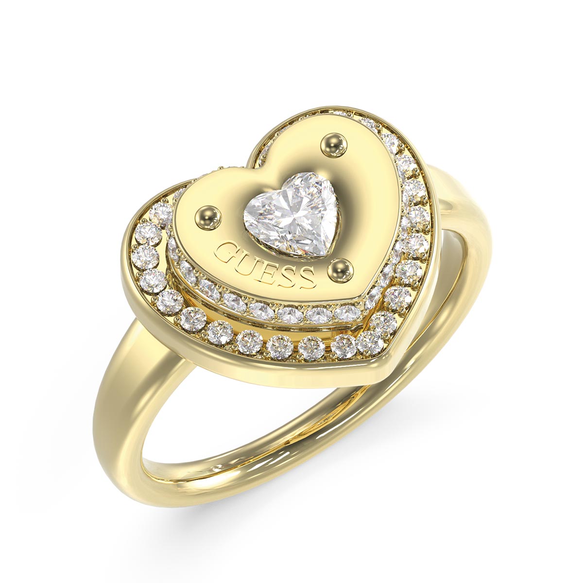 Anillo Guess Dorado JUBR05552JWYG52