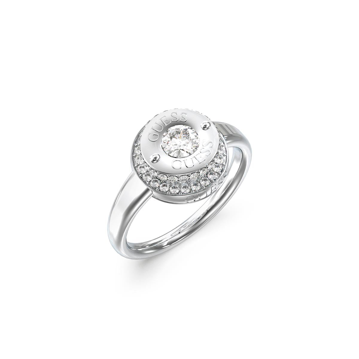 Anillo Guess Plateado JUBR05556JWRH52