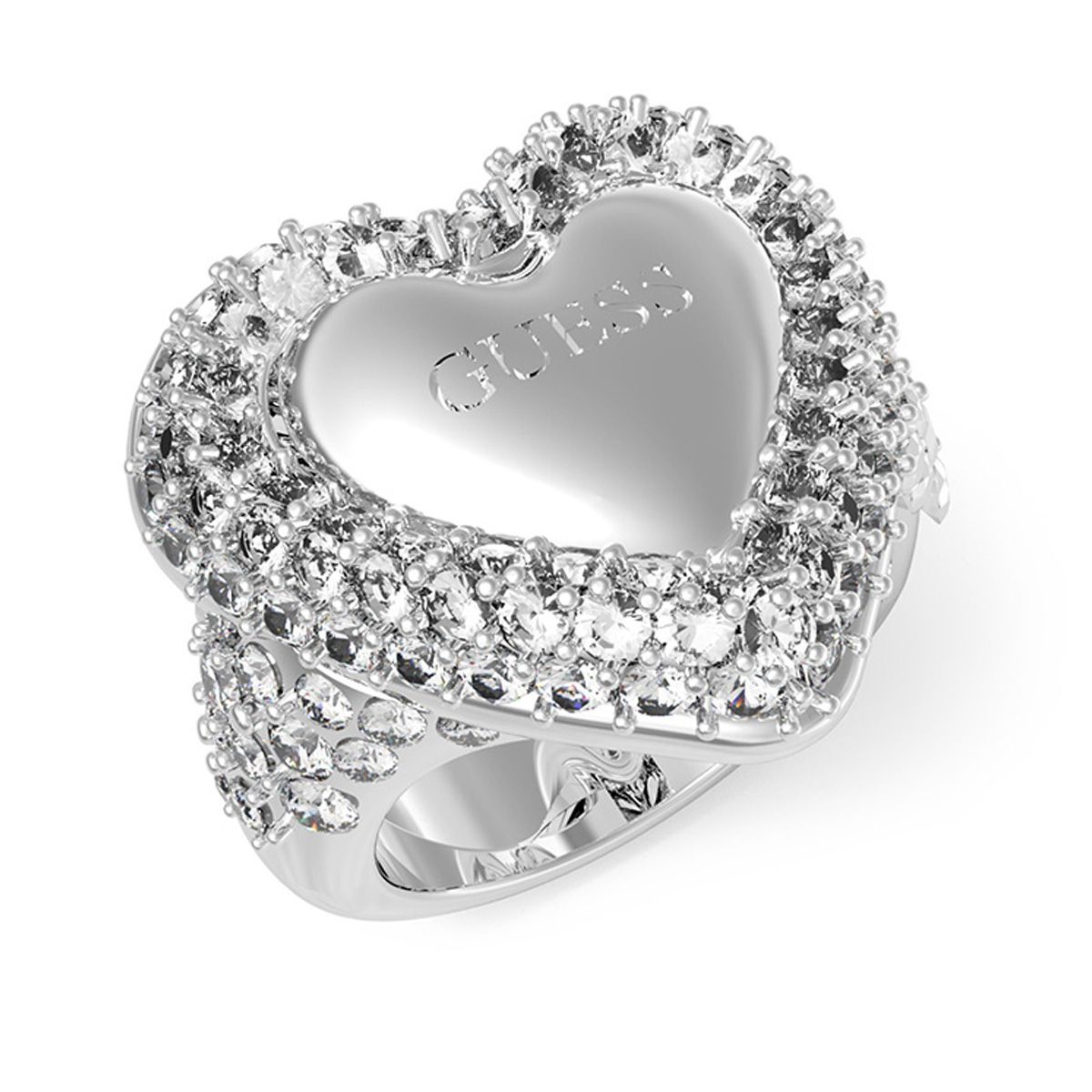 Anillo Guess JUBR05019JWRH54 Plateado