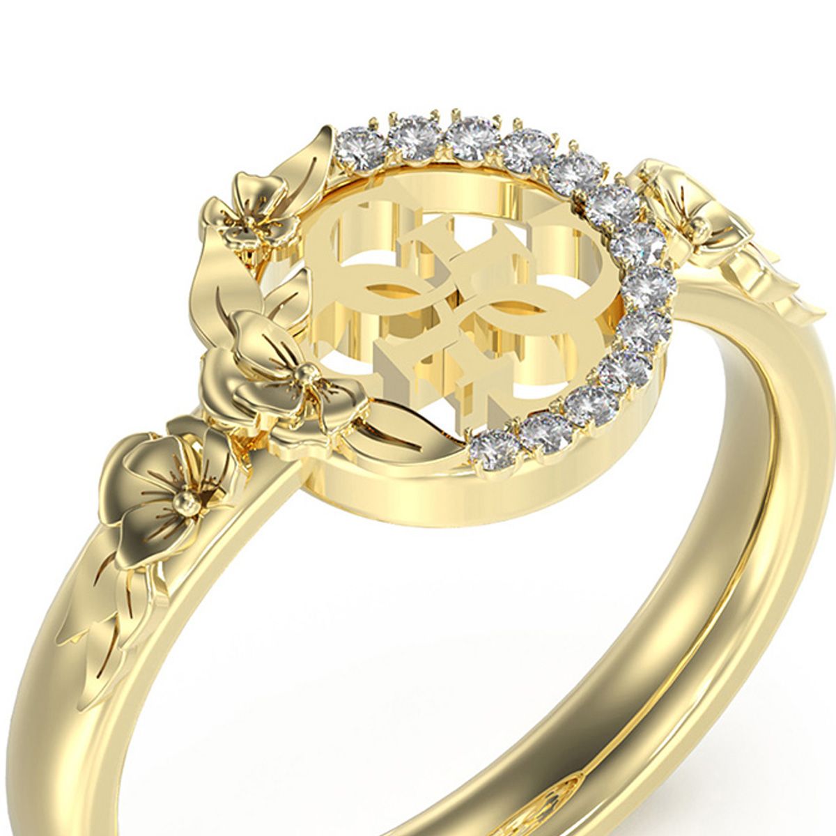 Anillo Guess JUBR05042JWYG54 Dorado