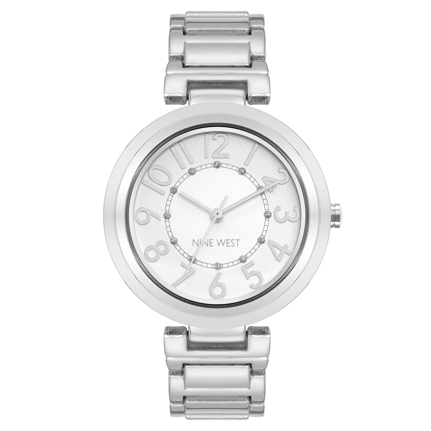 Reloj Análogo Mujer Nine West Plateado NW/1893SVTT