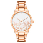 Reloj Análogo Mujer Nine West Oro Rosado NW/2596FLRG