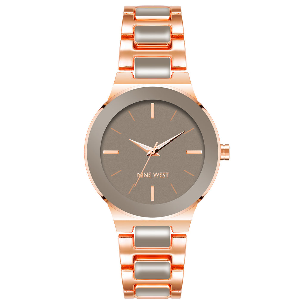 Reloj Análogo Mujer Nine West Bicolor NW/2908GYRG