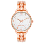 Reloj Análogo Mujer Nine West Oro Rosado NW/2928SVRG