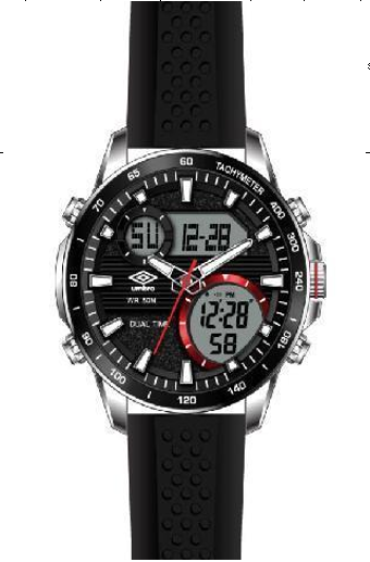 Reloj Análogo Digital Hombre Umbro Plus Negro UMBP-1118-23