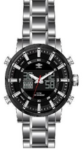 Reloj Análogo Digital Hombre Umbro Plus Plateado UMBP-1268-23