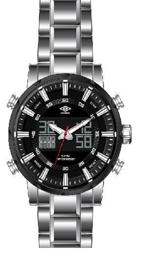 Reloj Análogo Digital Hombre Umbro Plus Plateado UMBP-1268-23