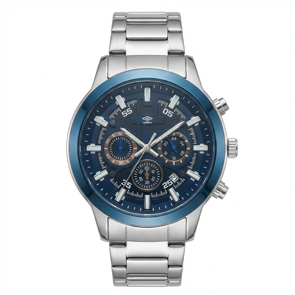 Reloj Análogo Hombre Umbro Plus Plateado UMBP-1500-102
