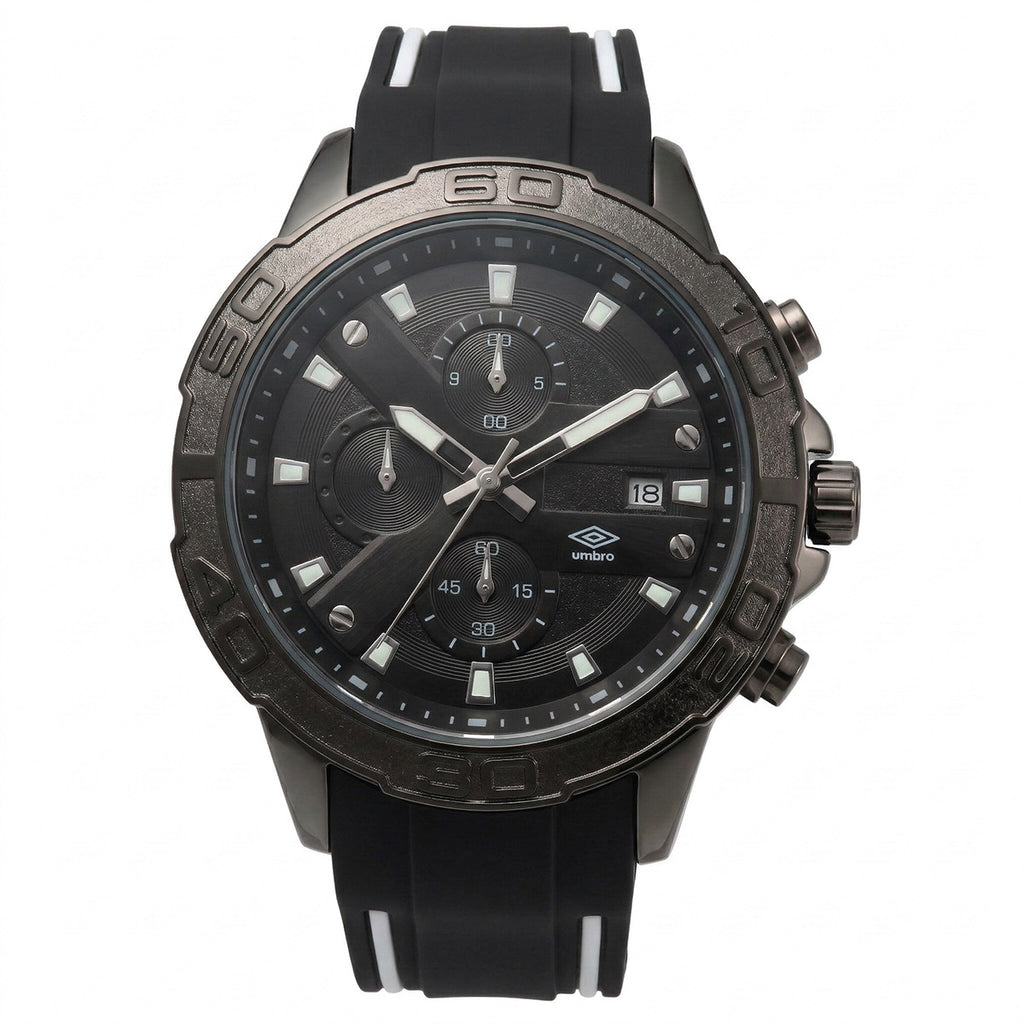 Reloj Análogo Hombre Umbro Plus Negro/Blanco UMBP-1500-108