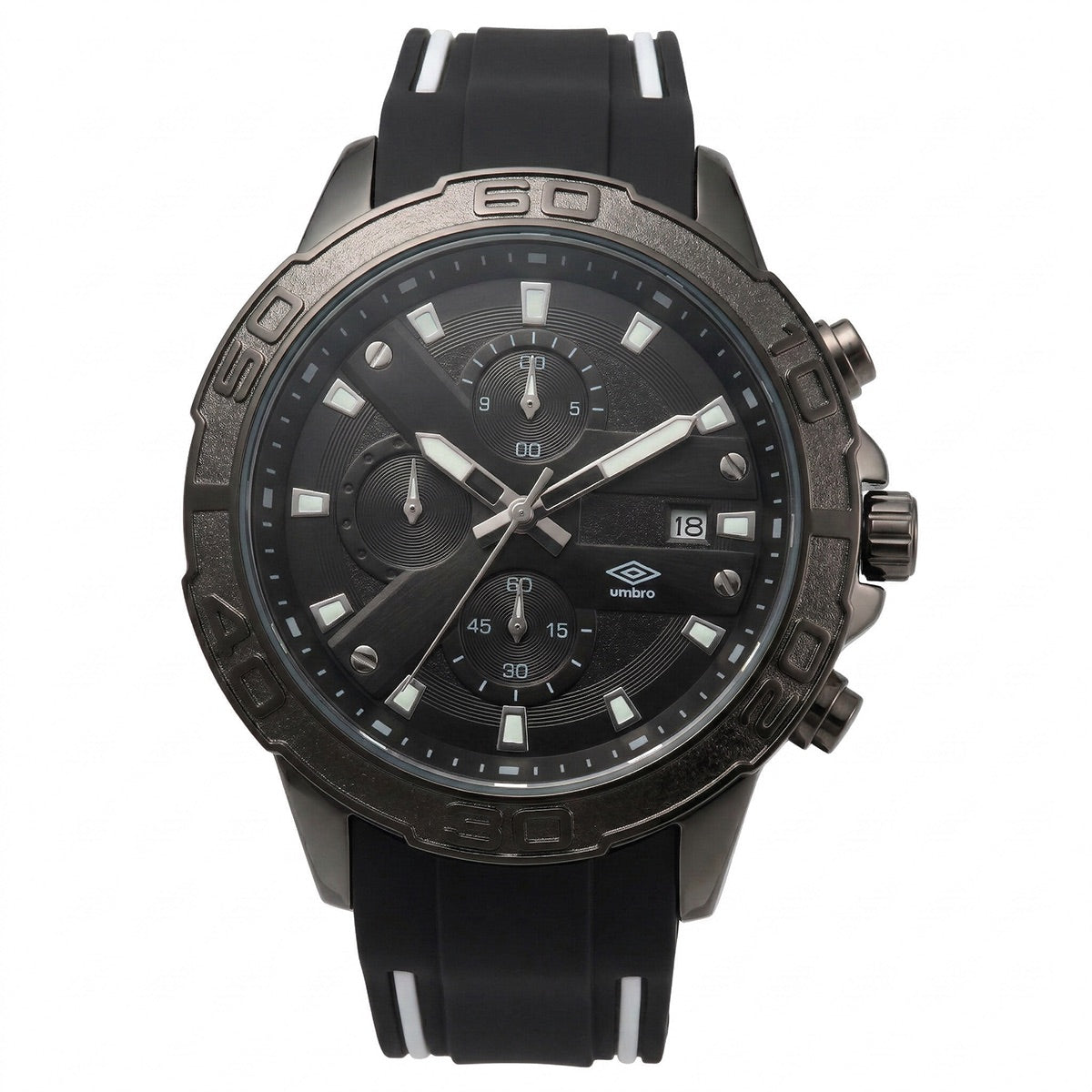 Reloj Análogo Hombre Umbro Plus Negro/Blanco UMBP-1500-108