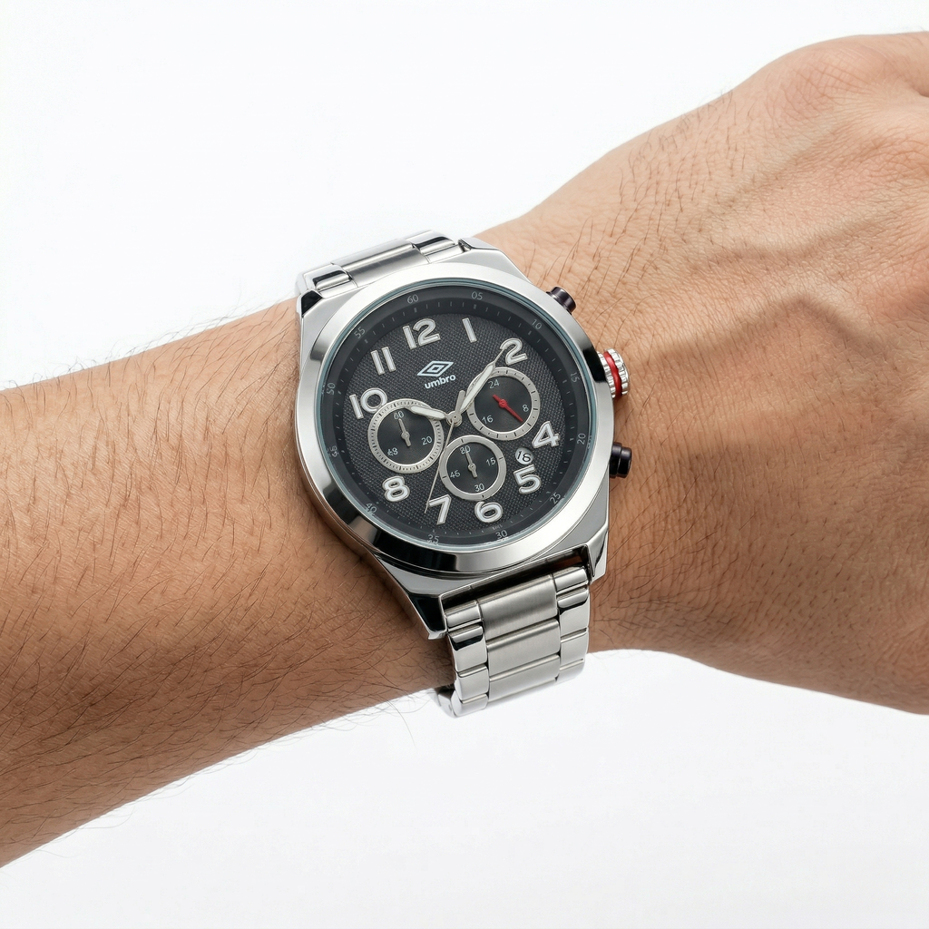 Reloj Análogo Hombre Umbro Plus Plateado UMBP-1500-122