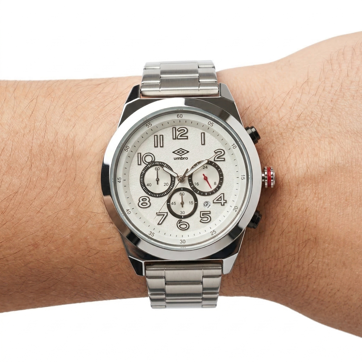Reloj Análogo Hombre Umbro Plus Plateado UMBP-1500-123