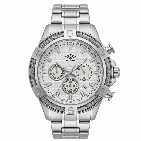 Reloj Análogo Hombre Umbro Plus Plateado UMBP-1500-130