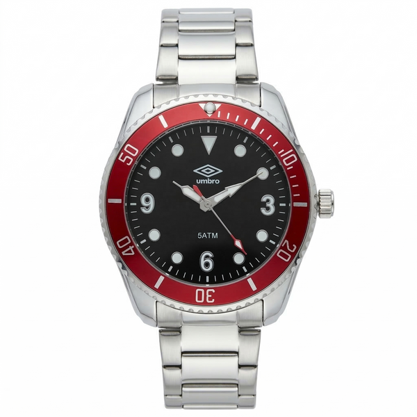 Reloj Análogo Hombre Umbro Plus Plateado UMBP-1500-155