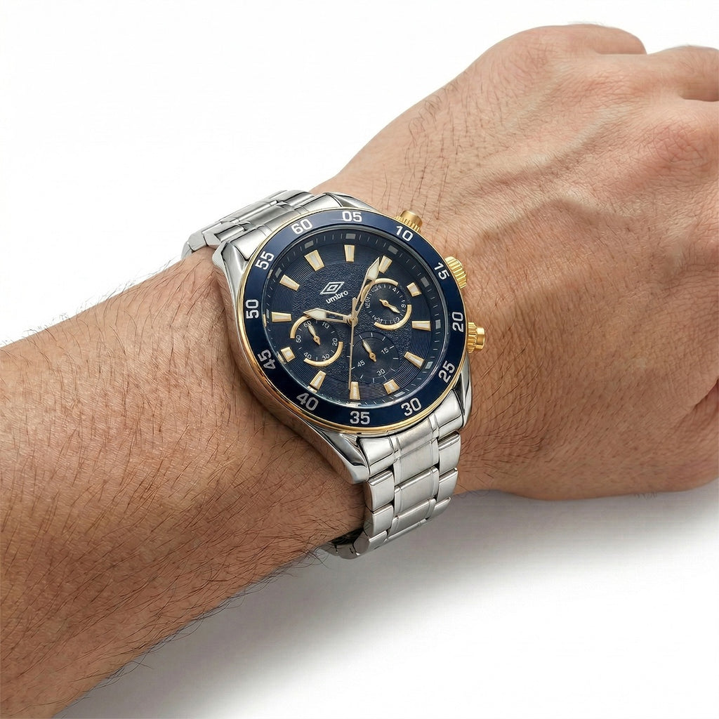 Reloj Análogo Hombre Umbro Plus Plateado UMBP-1500-181