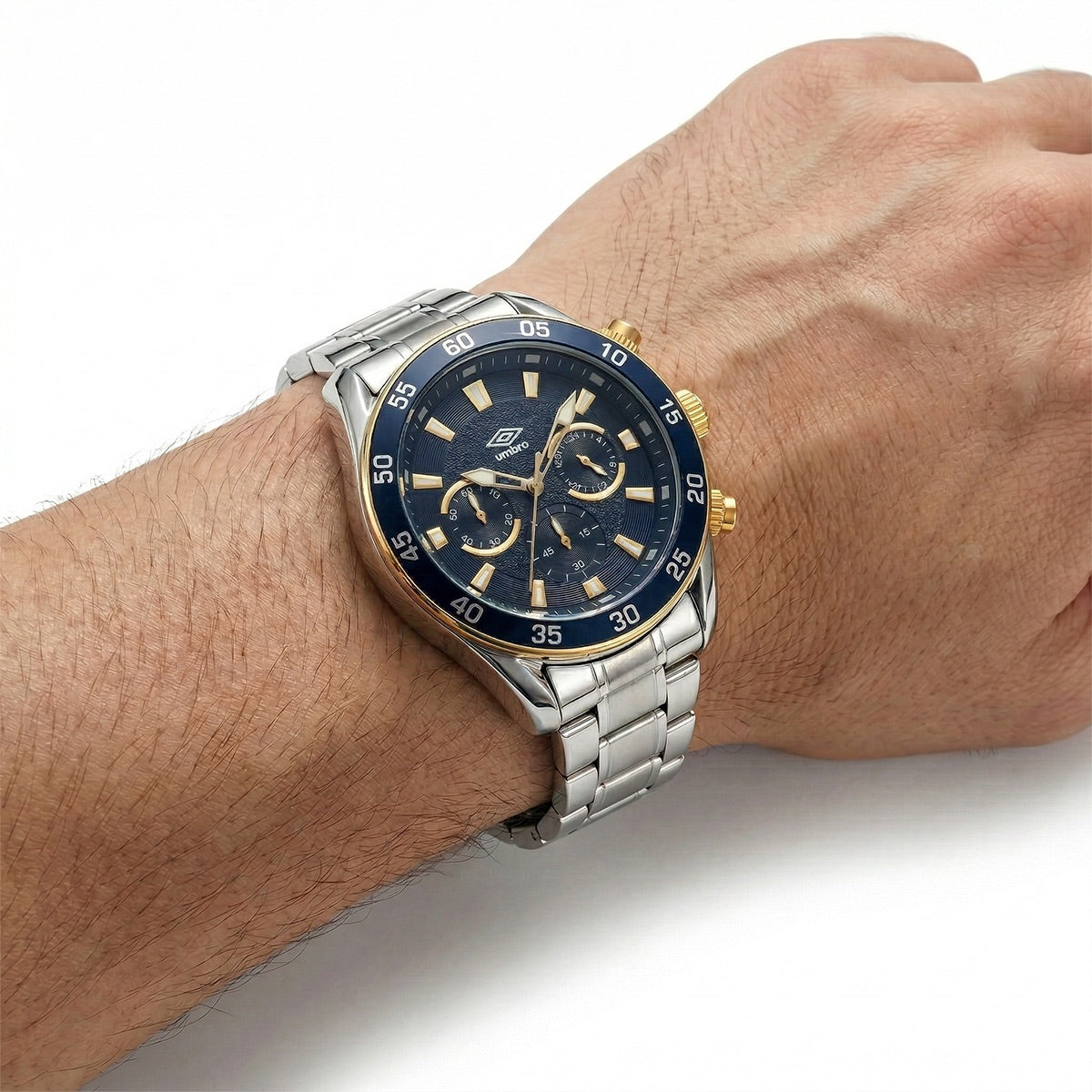 Reloj Análogo Hombre Umbro Plus Plateado UMBP-1500-181