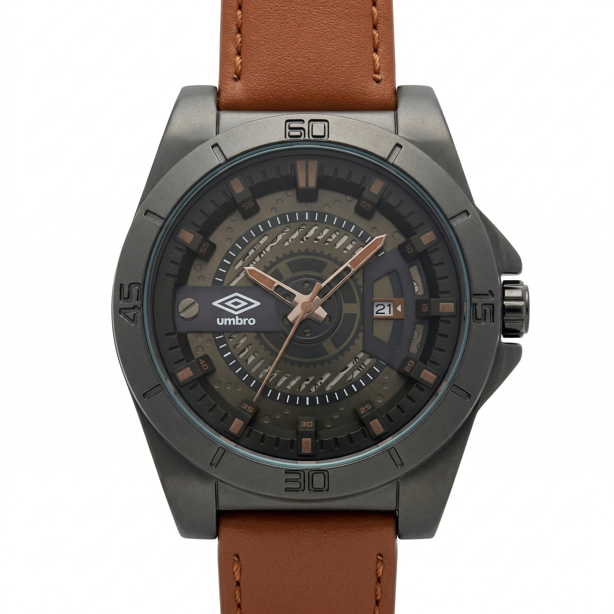 Reloj Análogo Hombre Umbro Plus Café UMBP-1500-190