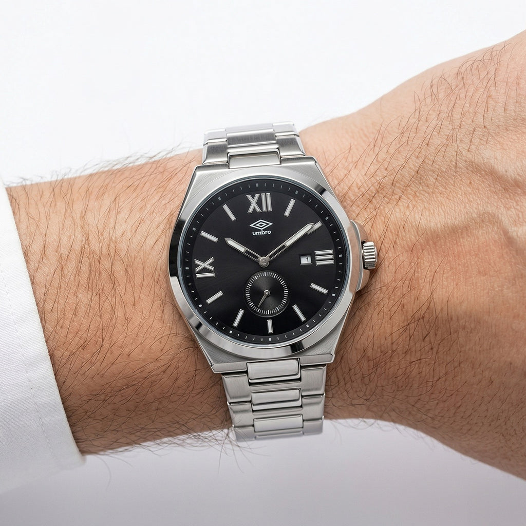 Reloj Análogo Hombre Umbro Plus Plateado UMBP-1500-210
