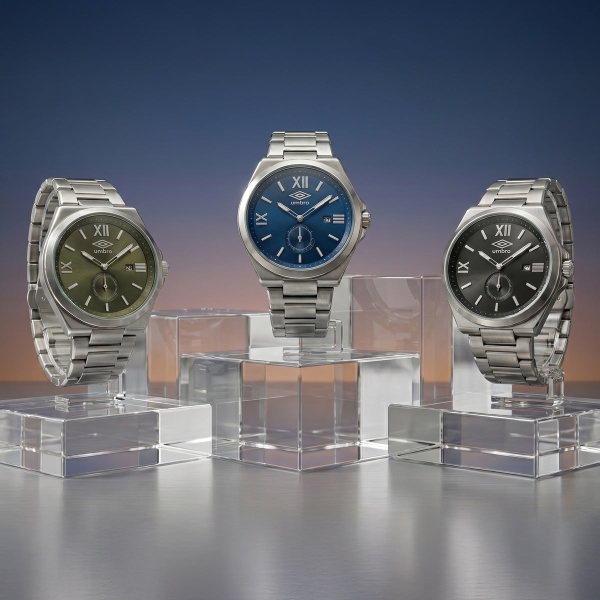 Reloj Análogo Hombre Umbro Plus Plateado UMBP-1500-210
