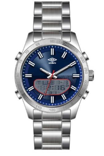 Reloj Análogo Digital Hombre Umbro Plus Plateado UMBP-1500-55