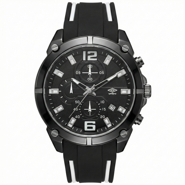 Reloj Análogo Hombre Umbro Plus Negro/ Blanco UMBP-1500-89