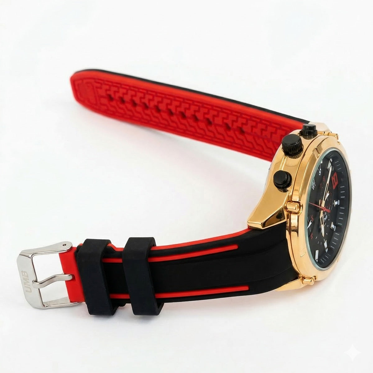 Reloj Análogo Hombre Umbro Plus Negro /Rojo UMBP-1500-91