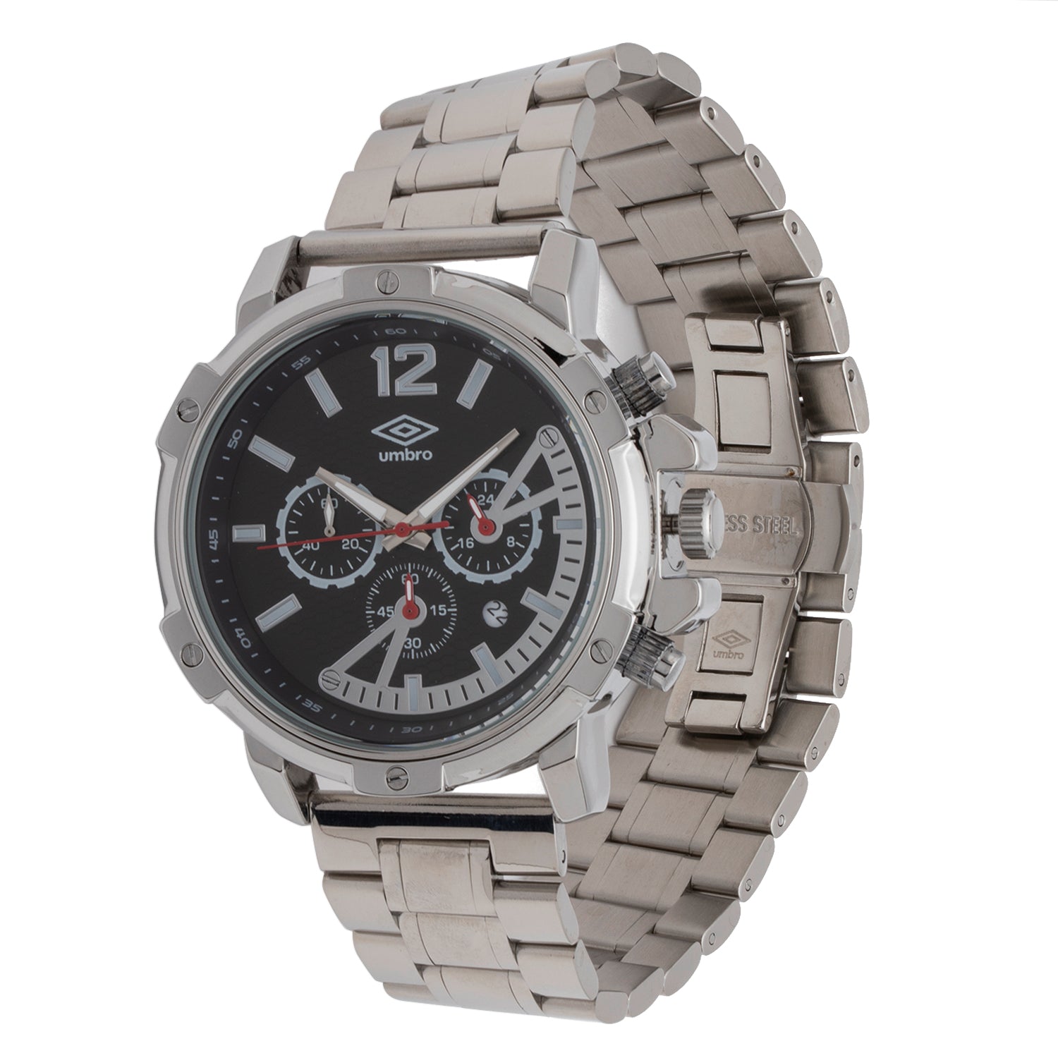 Reloj Cronógrafo Hombre Umbro Plus Plateado UMBP-2200-3