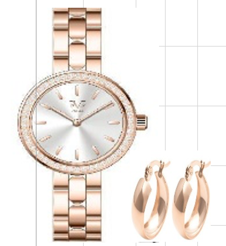 Reloj Análogo Mujer V1969 Oro Rosado V1969-1000-61