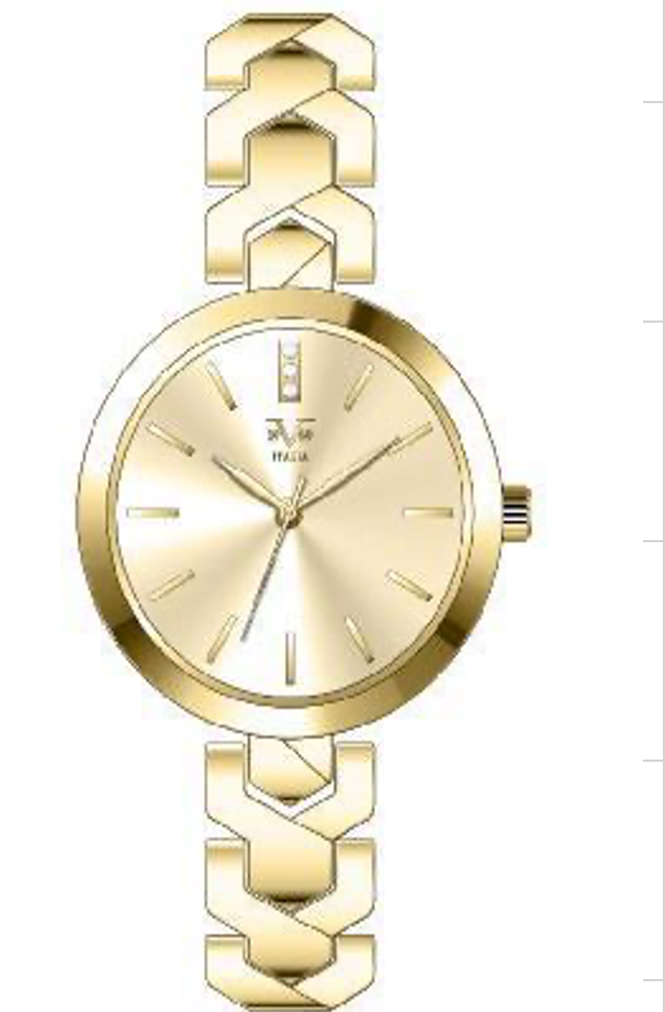 Reloj Análogo Mujer V1969 Dorado V1969-V10-6