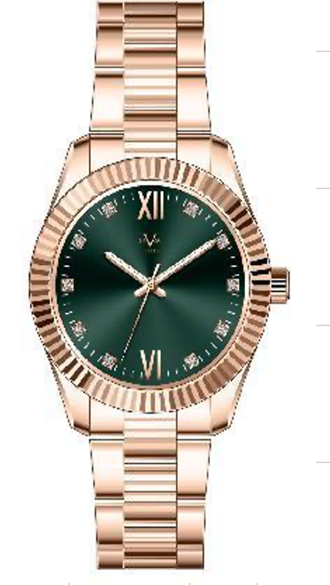 Reloj Análogo Mujer V1969 Oro Rosado V1969-V18-4