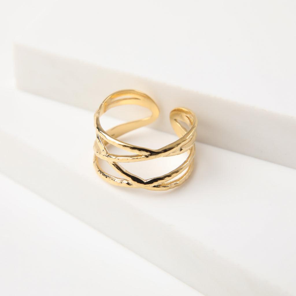 Anillo  19v69 Dorado Mujer STR336