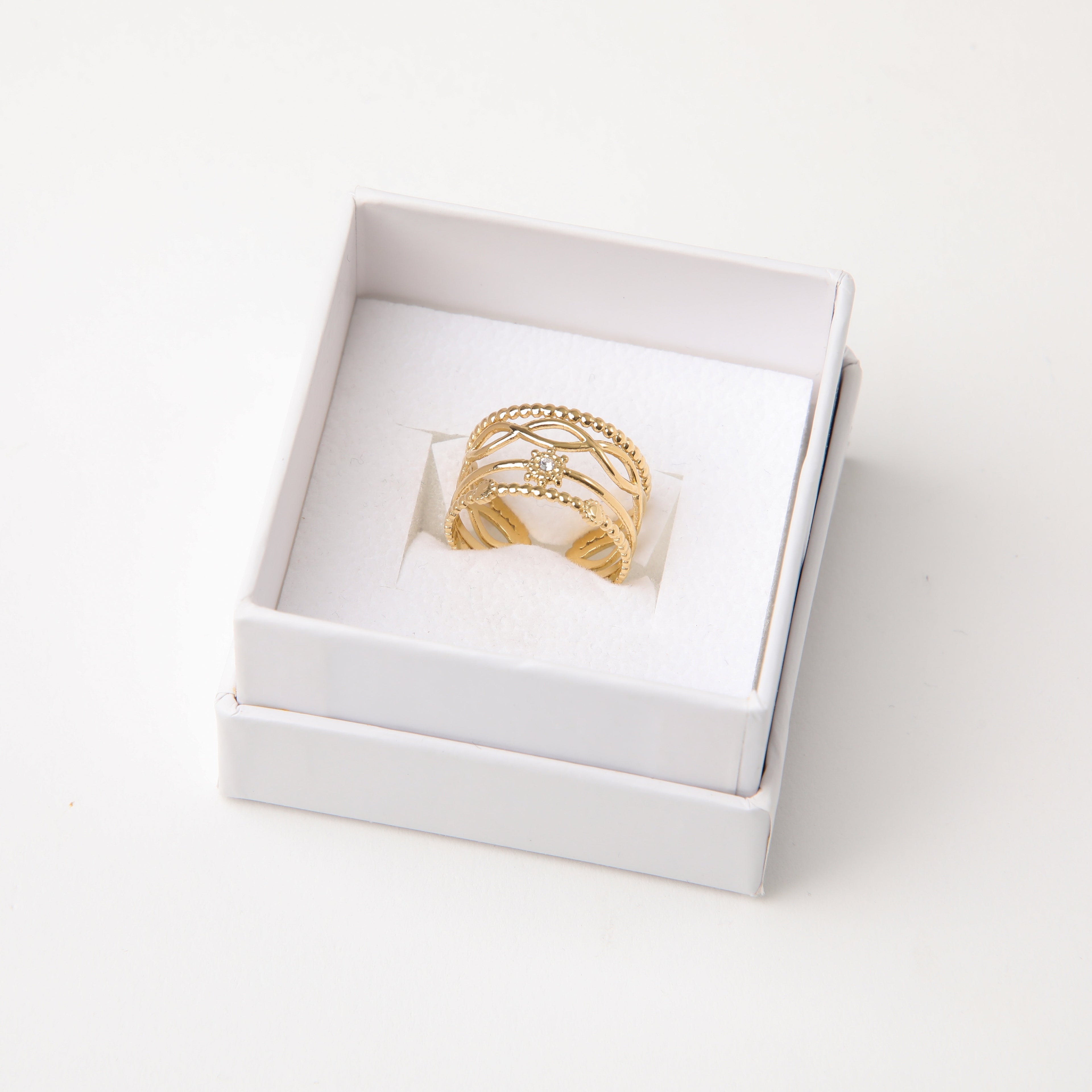 Anillo  19v69 Dorado Mujer STR445