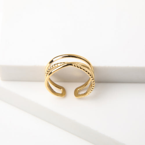 Anillo  19v69 Dorado Mujer STR402