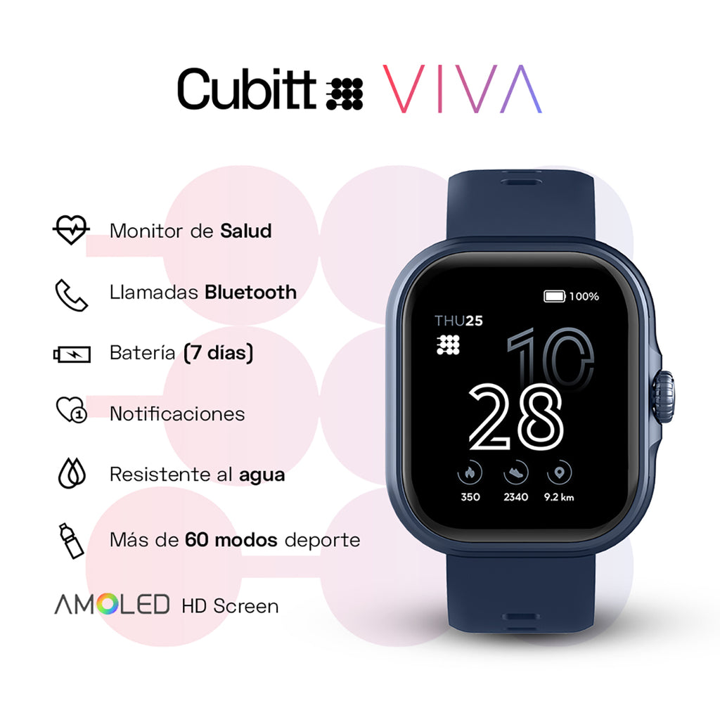 Reloj Smart Watch Cubitt CT-VIVA2 Unisex Azul