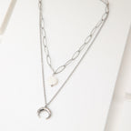 Collar Doble 19V69 Italia Plateado Mujer STNE207