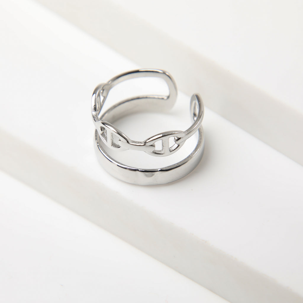 Anillo  19v69 Plateado Mujer STR281