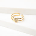 Anillo  19v69 Dorado Mujer STR305