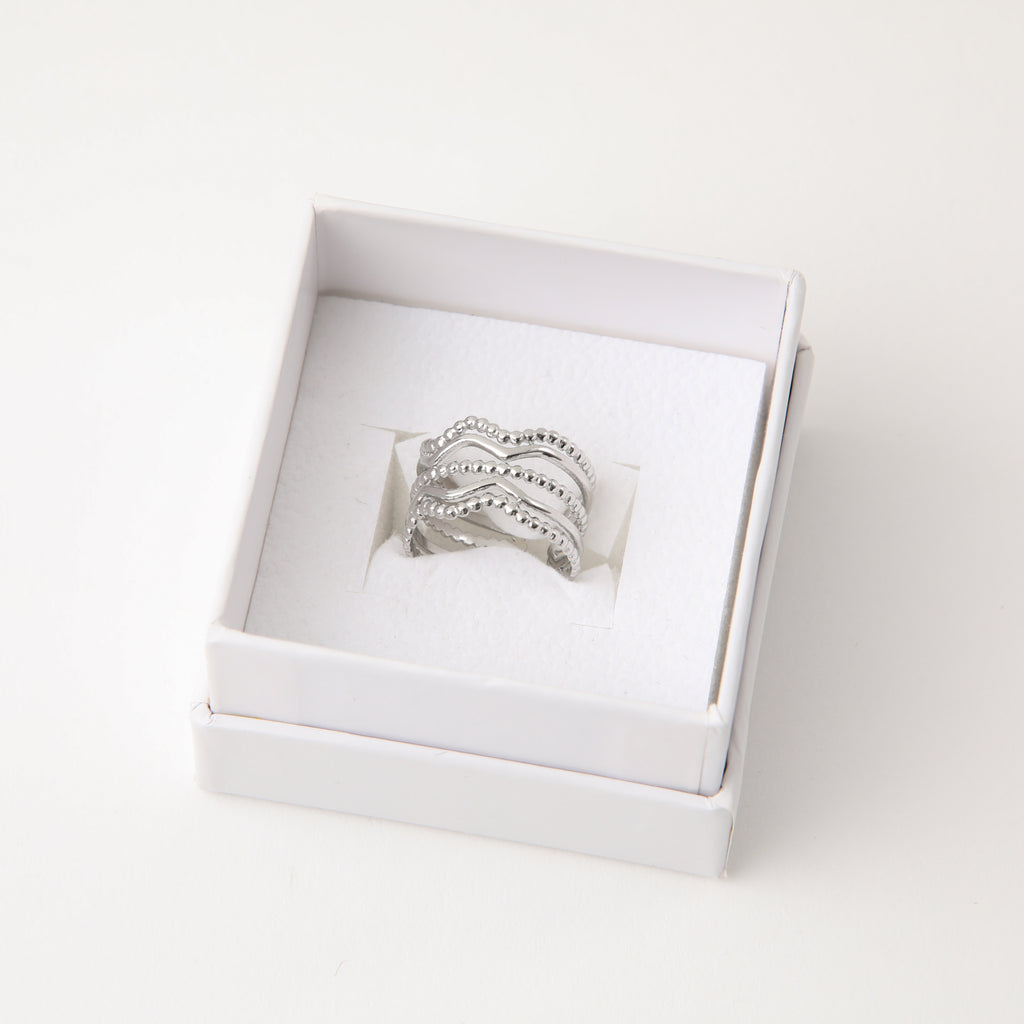 Anillo  19v69 Plateado Mujer STR348