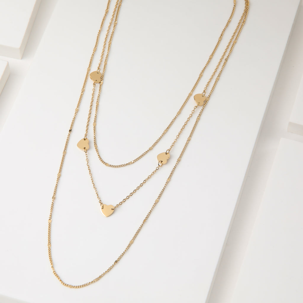 Collar Doble 19V69 Italia Dorado Mujer STNE112