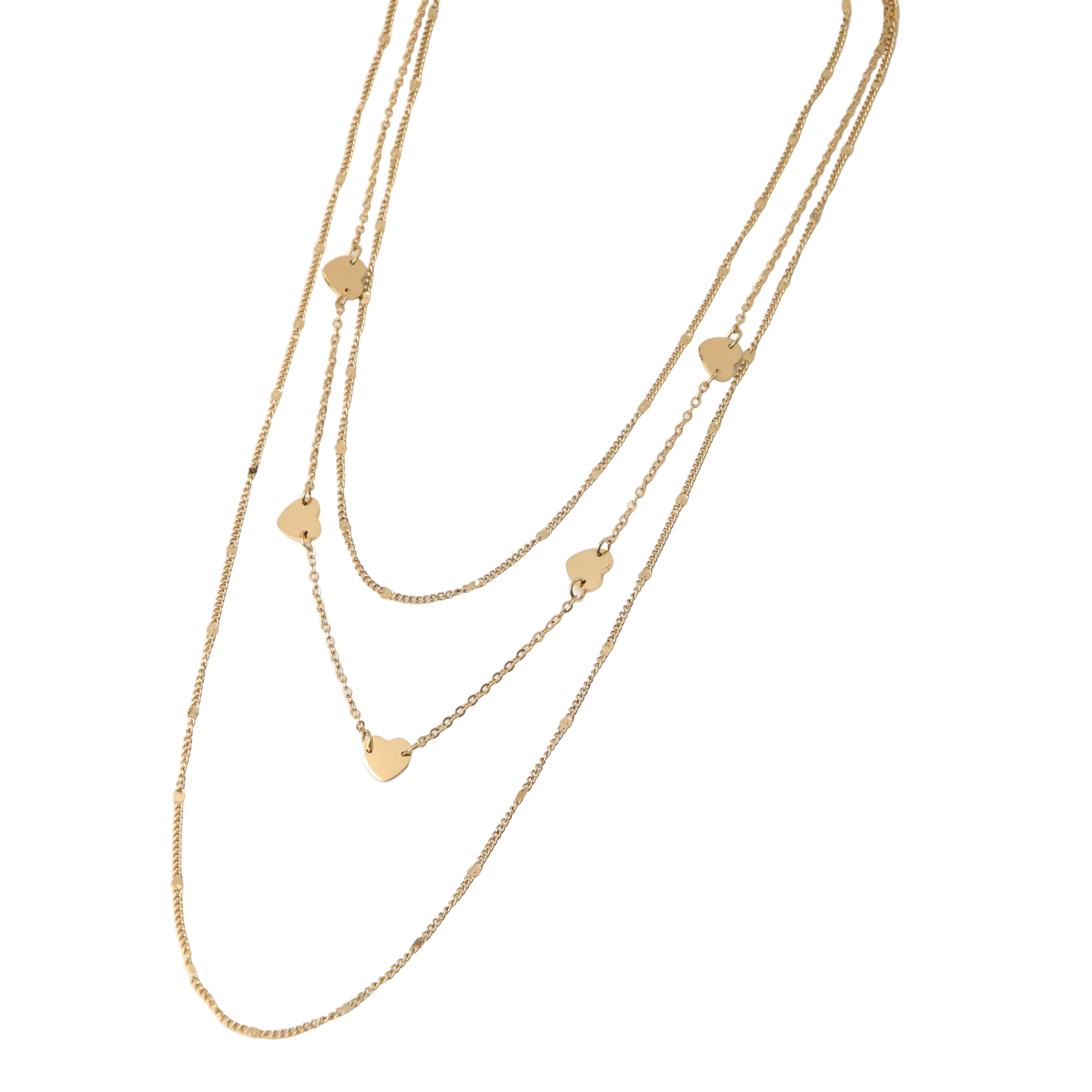 Collar Doble 19V69 Italia Dorado Mujer STNE112