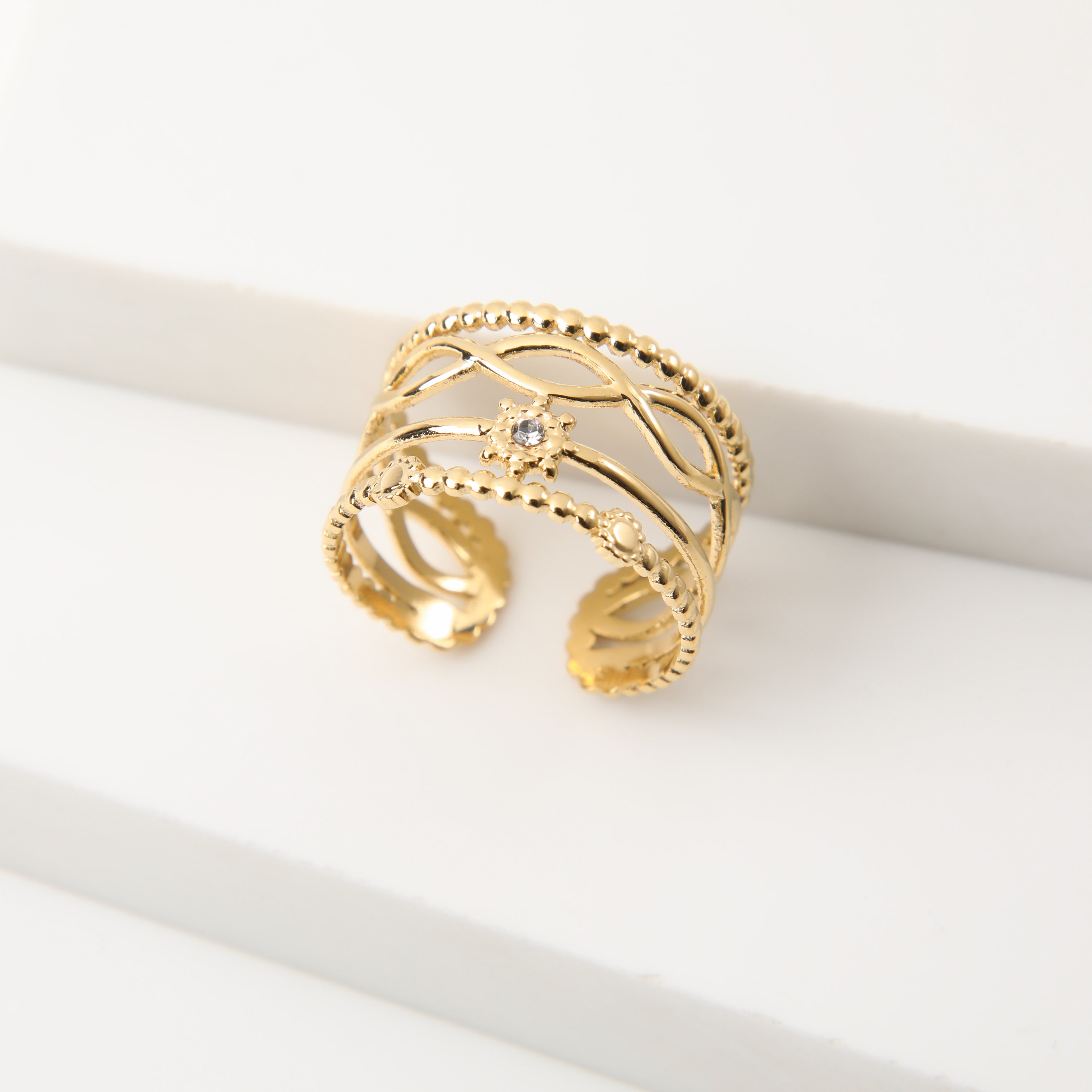 Anillo  19v69 Dorado Mujer STR445