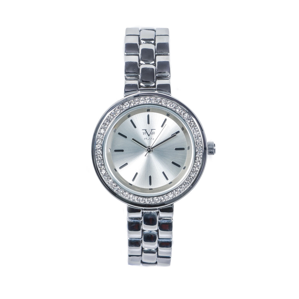 Reloj y Aros19v69 Italia V1969-1000-60 Plateado